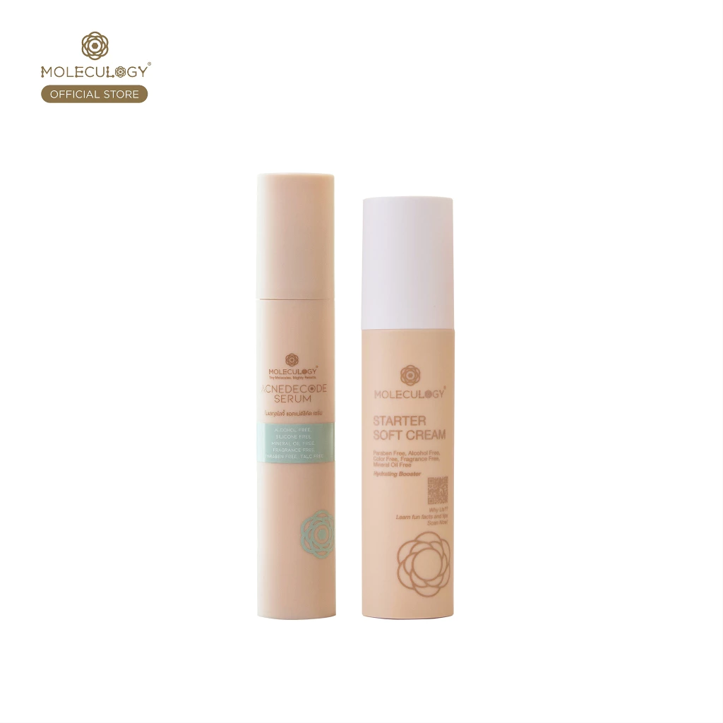 Moleculogy [Set 2 ชิ้น] AcneDecode Serum (50ml) + Starter Soft Cream (50g)