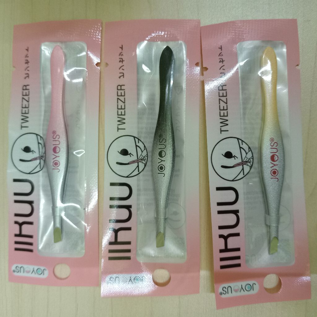 tweezer joyous stainless steel remove hairs แหนบ จอยอัส แท้ ถอนขน คละสี