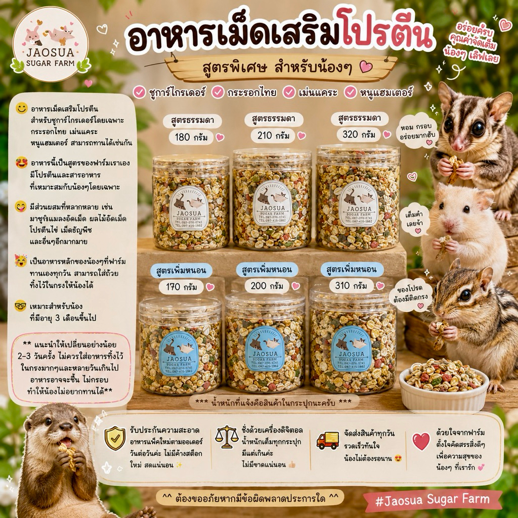 อาหารชูการ์ไกรเดอร์ แพ็คเกจใหม่ เก็บได้นานกว่าและสะดวกสบายกว่าเดิม