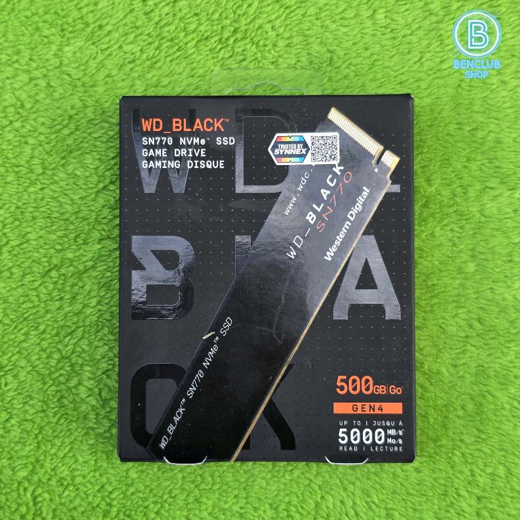 M.2 Nvme WD BLACK SN770 500GB Gen4 ประกัน 08/27 เอ็มดอททูมือสอง