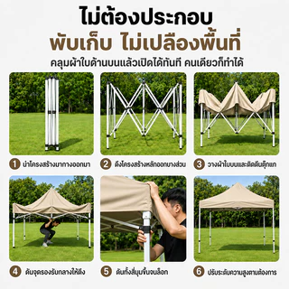 เต็นท์ขายของ เต้นท์ ขาย เต็นท์พับได้ เต็นท์ 2x2 3x3 3x6 เต๊นท์สนาม เต็นท์จอดรถ เต้นพับได้3x3 2300D