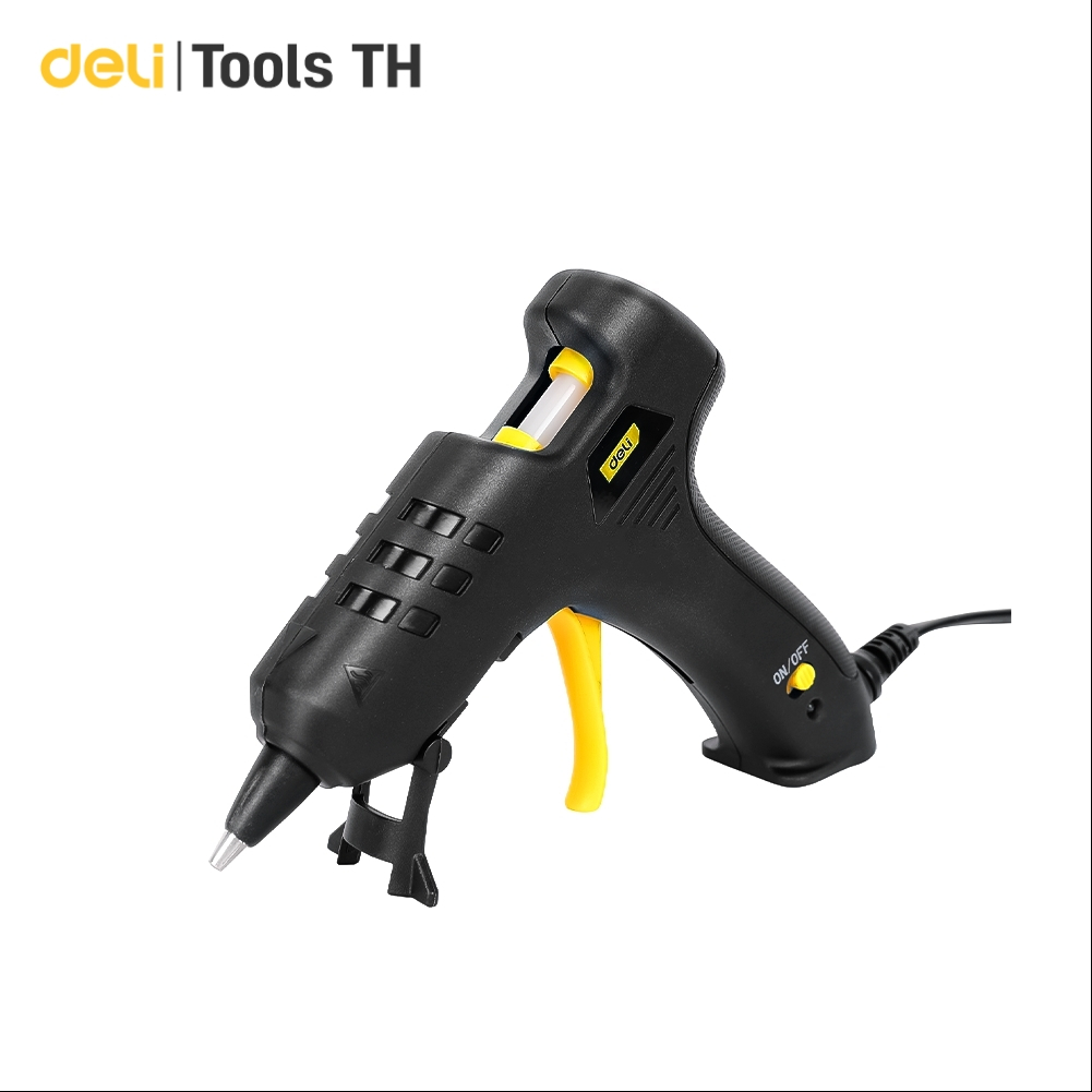 [ฟรีกาว] Deli ปืนยิงกาว ปืนยิงกาวร้อนไฟฟ้า แท่ง7mm สายไฟยาว 1เมตร 40W มีสวิตซ์ Hot Melt Glue Gun