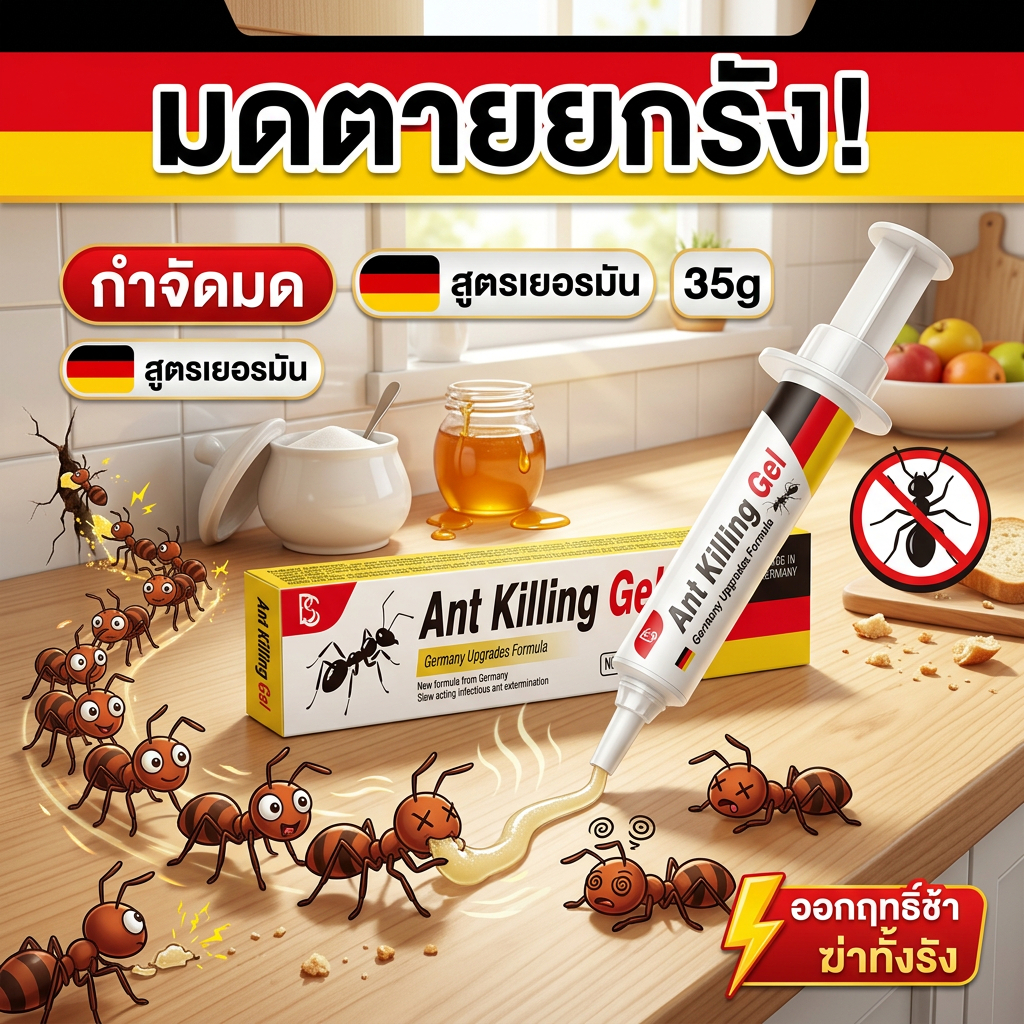 🐜ทาเจลเดียว กำจัดมดหมดปัญหา🐜 เจลกำจัดมด ยาฆ่ามด เหยื่อมด ทาเพียงจุดเดียว กำจัดมดทั้งรัง กำจัดมด ยากำจัดมด