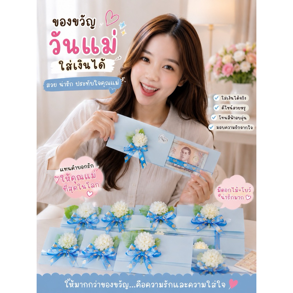 ซองวันแม่ ของขวัญวันแม่ วันแม่ มะลิ