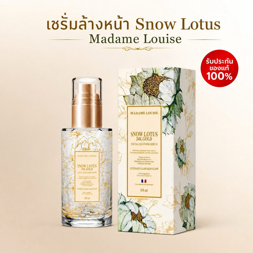 MADAME LOUISE - Snow Lotus 24K Gold (110 ml.) เซรั่มล้างหน้า มาดามหลุยส์