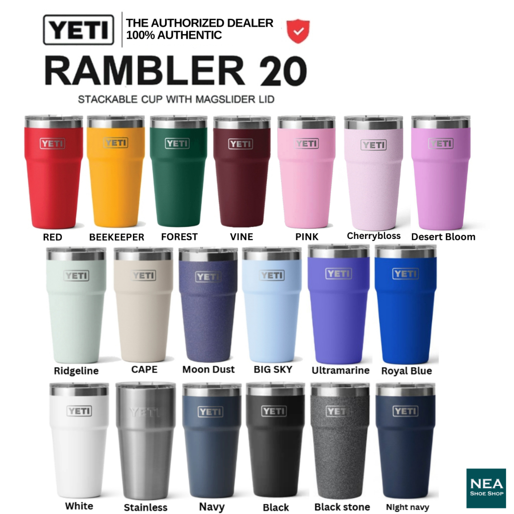[เอาคุณภาพ เลือกเยติ] YETI RAMBLER 20 OZ STACKABLE CUP WITH MAGSLIDER LID แก้วเก็บความเย็น เยติ ลิขสิทธิ์แท้
