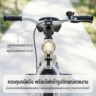 Beige จักรยาน จักรยานเด็ก 2 ขวบ จักรยาน 14นิ้ว/16นิ้ว/18นิ้ว ดิสก์เบรกหน้าและหลัง ล้อเสริมแฟลช ปลอดภัยและทนทาน