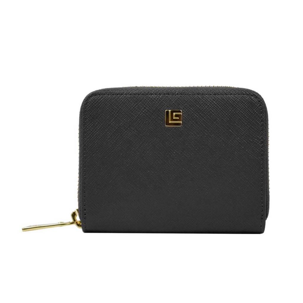 Guy Laroche กระเป๋าสตางค์พับสั้นซิปรอบ - สีดำ รุ่น AGP0861ZS6BLS