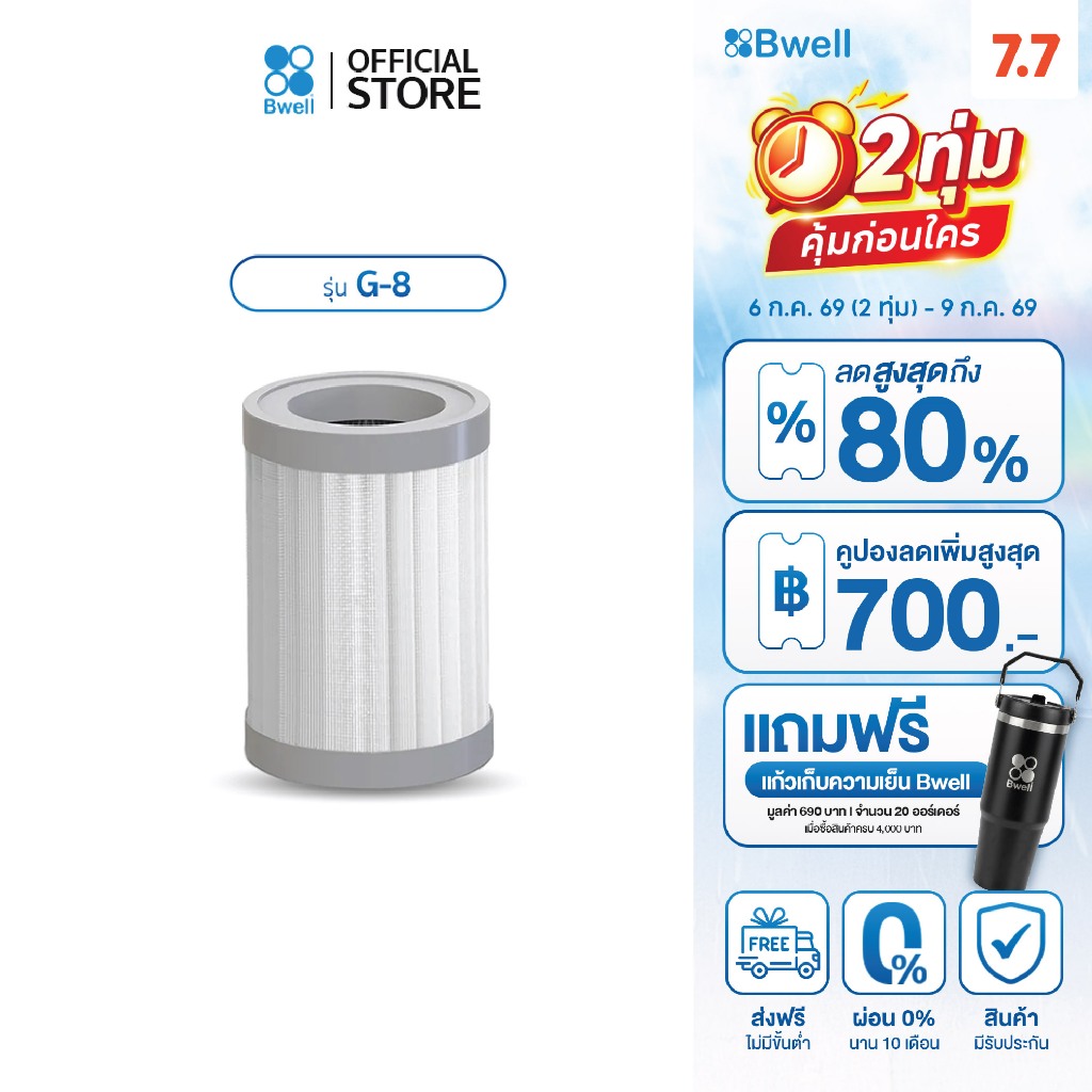Bwell ชุดแผ่นฟอกอากาศครบชุดรุ่น CF-8428