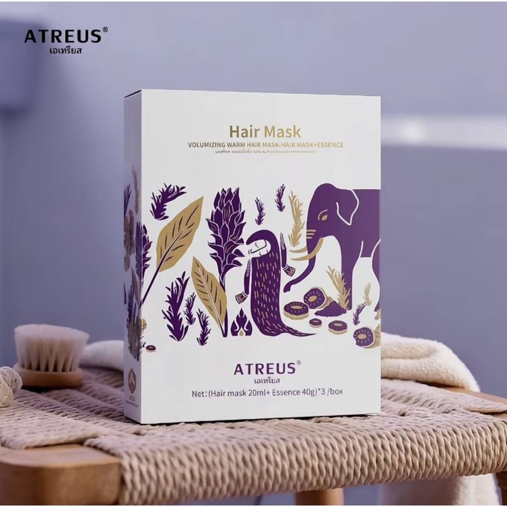 สปาหมักผม ATREUS ครีมหมักผม ทรีทเม้นท์ผม ชุ่มชื่น ผมเรียบลื่น หมวกบำรุงเส้นผม ATREUE HAIR CARE หมวกอ