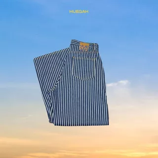 [เก็บโค้ด ลด 25%]📍พร้อมส่ง 👈HUEGAH LOONA BAGGY DENIM (L-12XL) กางเกงยีนส์ขากระบอกใหญ่ ลายทาง