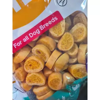1971 ขนมสุนัข ขนมหมา บาร์ค ไบร์ท รสไก่และชีส @100กรัม BARK BITES CIRCLE (CHICKEN & CHEESE FLAVOR) @100G**1แถม1 138บาท
