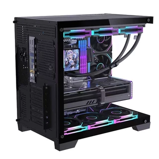 LOVINGCOOL A700 PC Caseเคสคอมพิวเตอร์ ตู้ปลา Panoramic View รองรับเมนบอร์ด ATX พัดลม 10 ตัว USB 3.0 กระจกนิรภัย Tempered