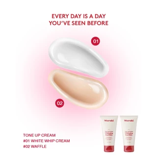 [2 หลอด] วอชิโทนอัพ Worshi Tone UP Cream Whitening Real Skin