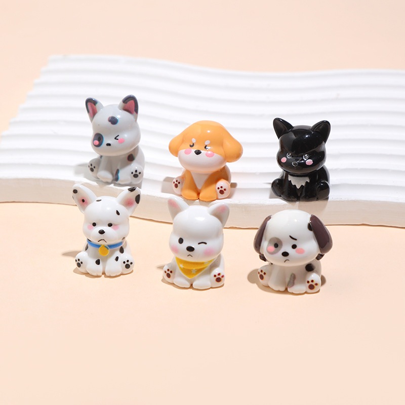 โมเดลสุนัข โมเดลหมา ของตกแต่งบ้าน ตุ๊กตาเรซิ่น โมเดลสำหรับDIY