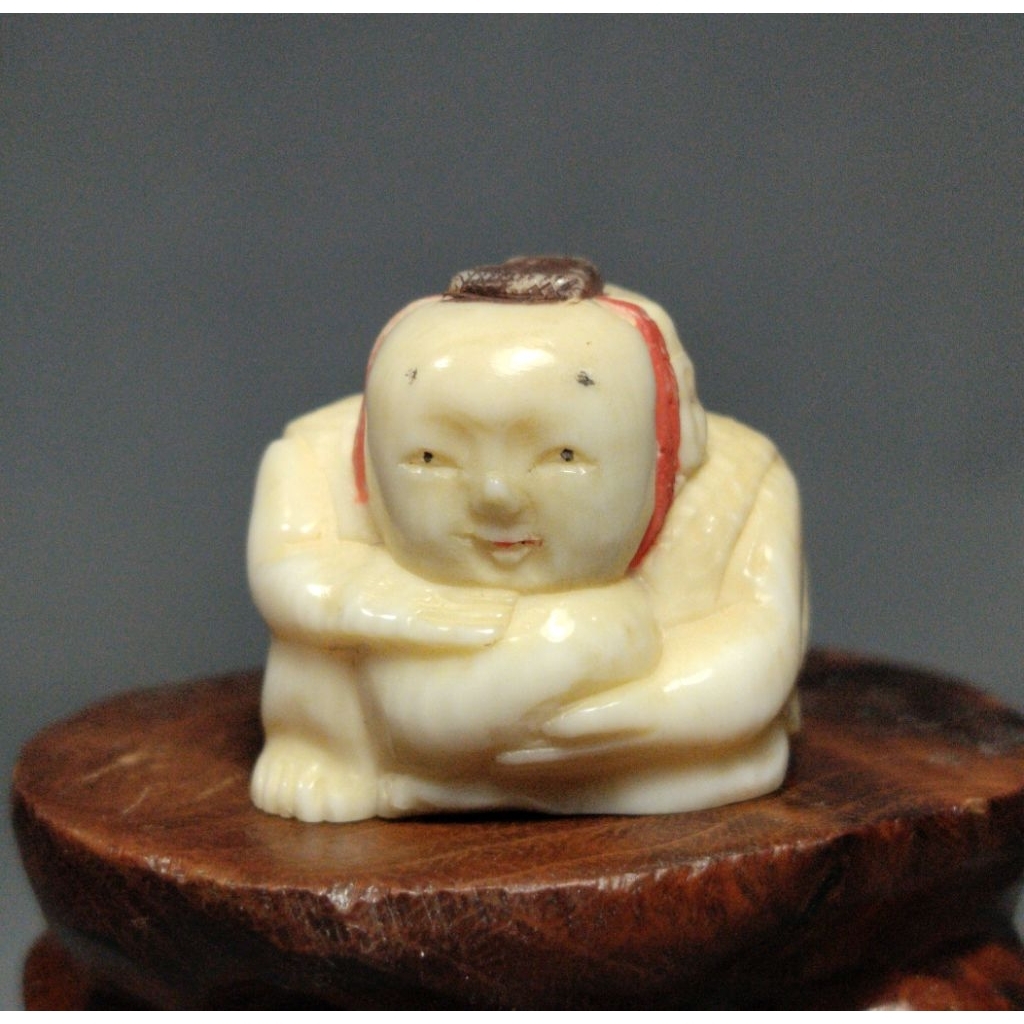 เน็ตสึเกะ เด็กมงคลญี่ปุ่น Old Japanese Lucky Boy Netsuke
