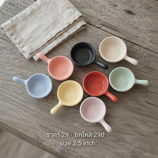 ถ้วยน้ำจิ้ม 2.5 ทรงกระทะจิ๋ว ceramics สามารถเข้าเครื่องล้างจานไมโครเวฟได้ปลอดภัย รับประกัน