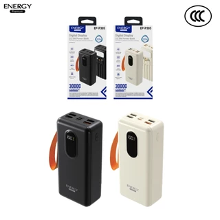 ENERGY PREMIUM (EP-P305) พาวเวอร์แบงค์ 30000mAh ชาร์จเร็ว 22.5W มีสายในตัว 3 เส้น + ไฟฉาย LED แบตอึด หน้าจอจอดิจิทัล