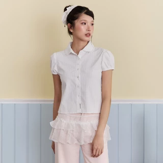 DAILYLOOK.SM --- Angel wrap skirt ผ้าคาดเอวซีทรูแต่งระบาย ดีไซน์ผ้าซีทรูลายจุดแต่งระบายสองชั้น