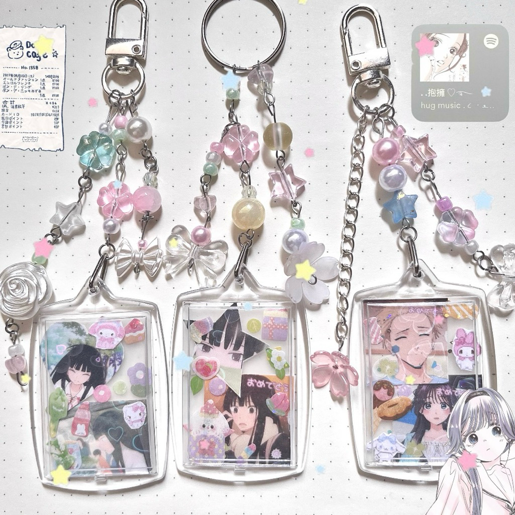 Pastel Bloom Charm | พวงกุญแจโบว์ลูกปัดน่ารัก