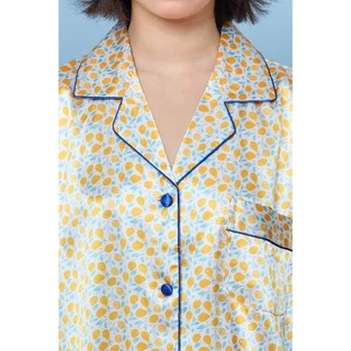 ชุดนอนผู้หญิง Vana ลาย Lemon flower ผ้าซาติน ลายน่ารัก | Collection Fabulous Winter | ชุดนอน เสื้อ กางเกง ชุดกระโปรง
