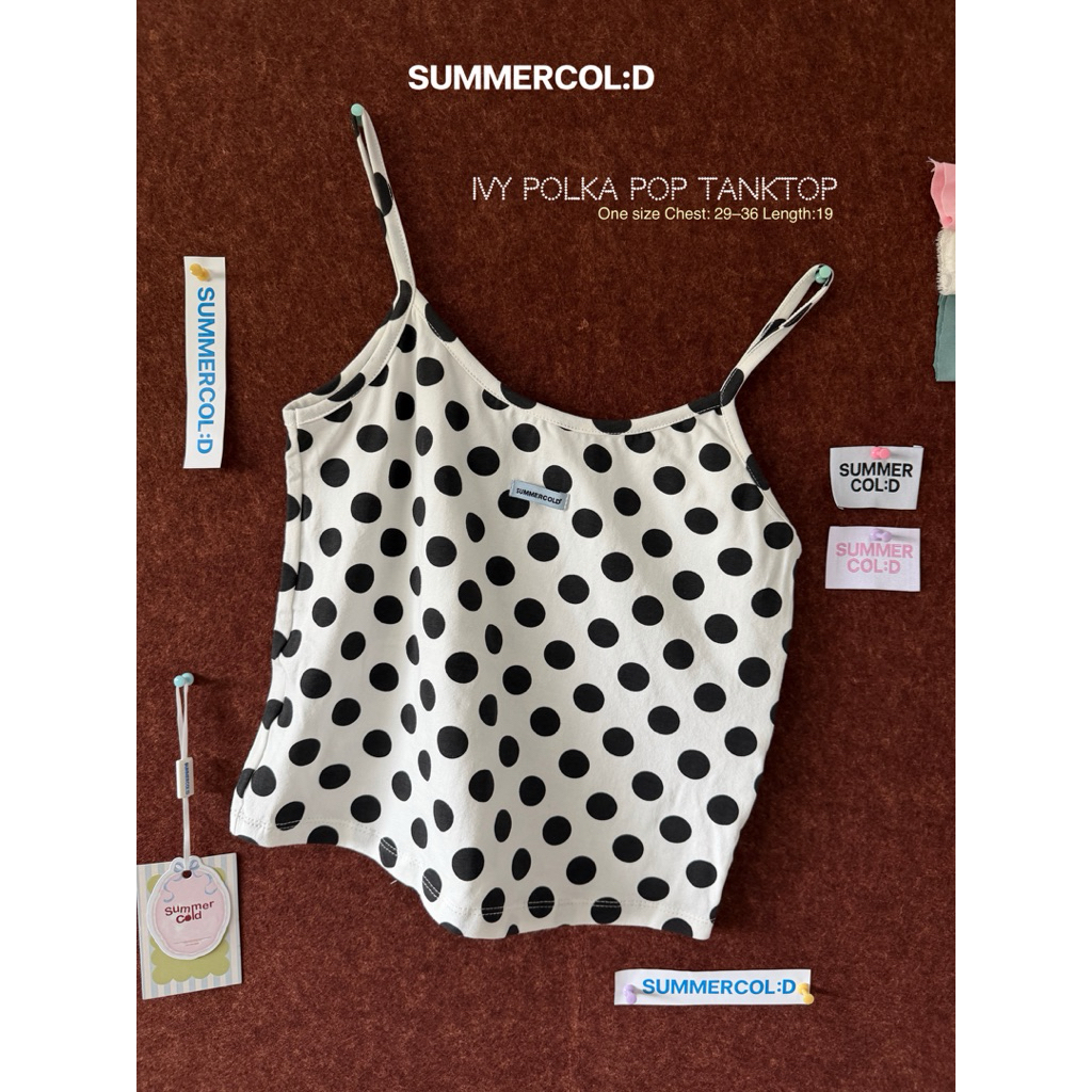 (สินค้าพร้อมส่ง) summer.cold - Ivy Polka Pop