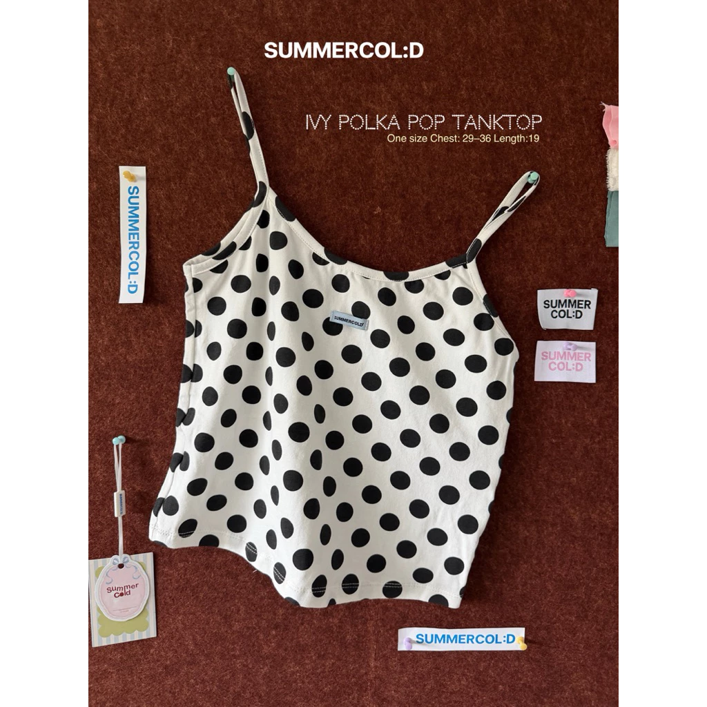 (สินค้าพร้อมส่ง) summer.cold - Ivy Polka Pop
