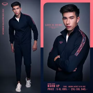 GRAND SPORT เสื้อวอร์มตัดต่อเทปทอ รหัส : 016382