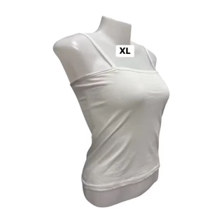 เสื้อเกาะอกมีสายบิ๊กไซส์XL เอวลอย (ผ้าคอตตอน) สาวอวบ​ ใส่สบายไม่ร้อน เนื้อผ้ายืดตามตัว