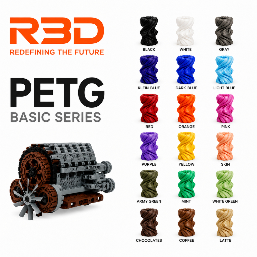 R3D PETG Basic Filament 1.75mm 1kg เส้นพลาสติกพิมพ์ 3D แข็งแรง ปริ้นง่าย