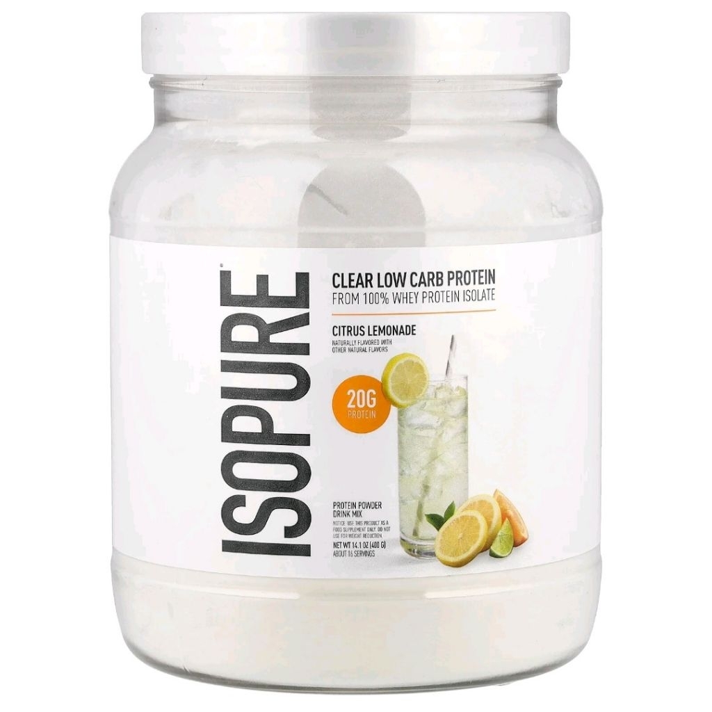 Isopure, Clear Low Carb Protein Powder, Citrus Lemonade, 14.1 oz (400 g)