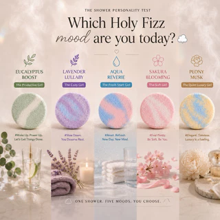 Holy Fizz Shower Steamer | ไอเทมหอมใช้ตอนอาบน้ำฝักบัว เปลี่ยนมู้ดในการอาบน้ำให้พิเศษขึ้น ใช้ง่าย ไม่ต้องมีอ่างอาบน้ำ