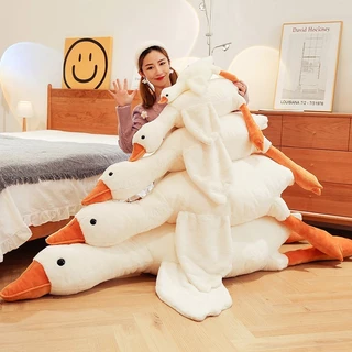 ตุ๊กตาห่านสีขาว ขนนุ่มนิ่ม น่ากอดสุดๆ มีขนาด 50cm / 130cm / 160cm ใช้เป็นหมอนตกแต่งบ้าน เหมาะเป็นของขวัญสุดพิเศษ