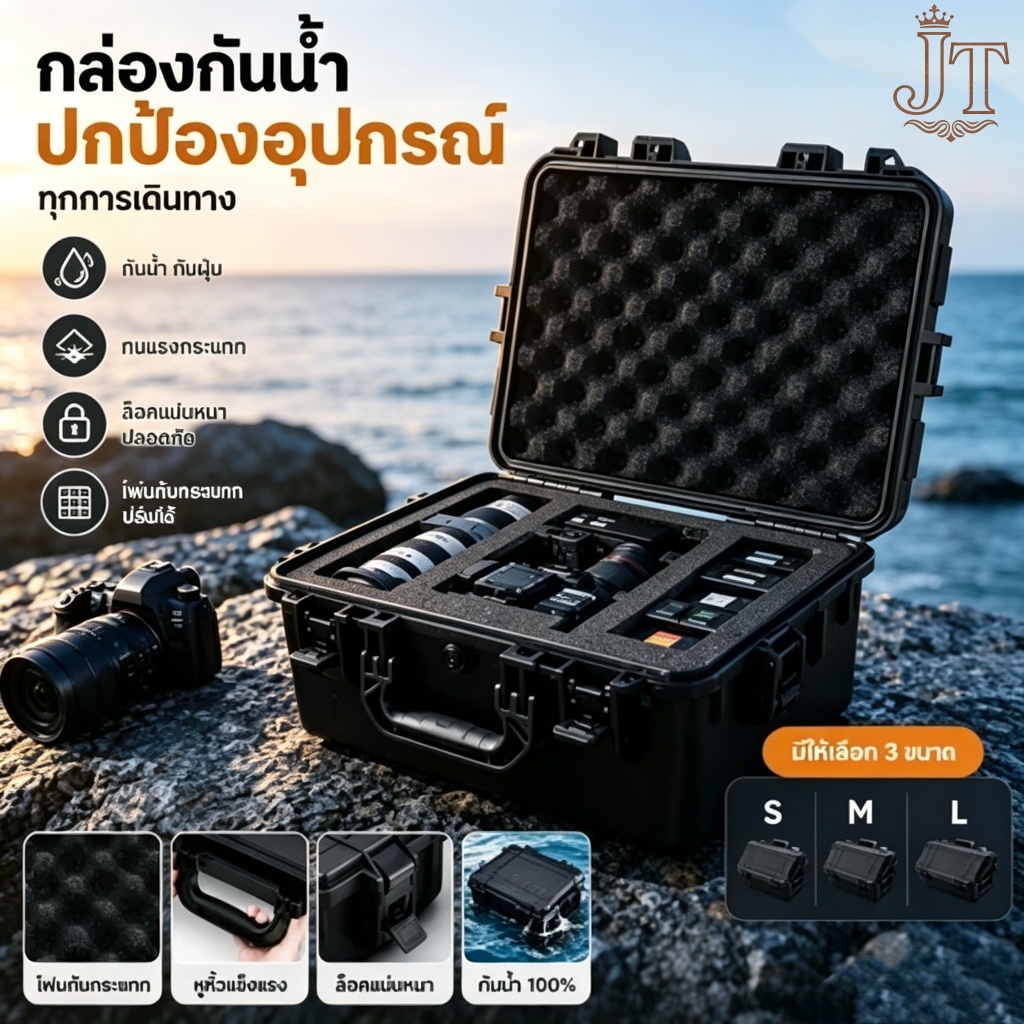 กล่องเก็บเครื่องมืออเนกประสงค์ แข็งแรง ทนทานสูง กันกระแทก กันน้ำ และกันความชื้นได้ดี มีช่องแยกชั้น ใช้งานสะดวก เหมาะสำหร