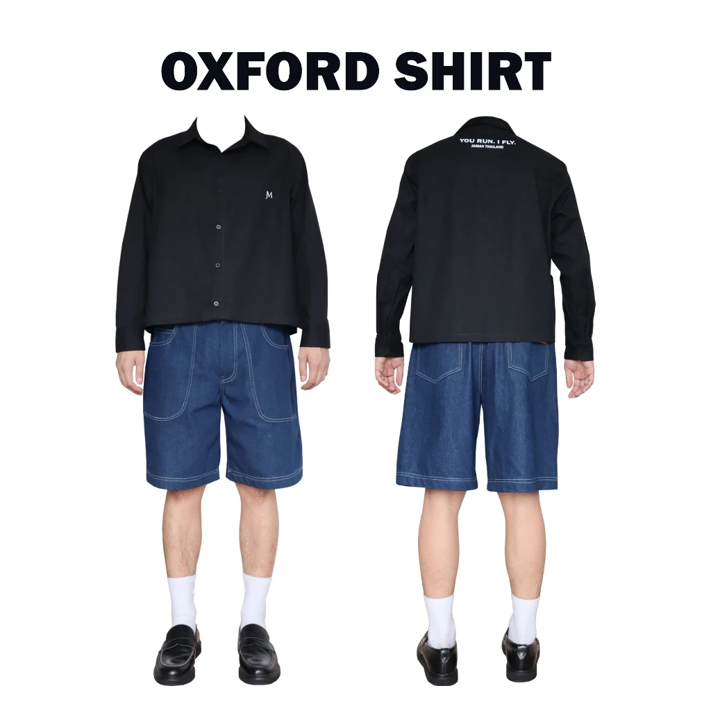 JAMANBKK / OXFORD SHIRT / เสื้อเชิ้ตแขนยาวทรงครอปสั้น