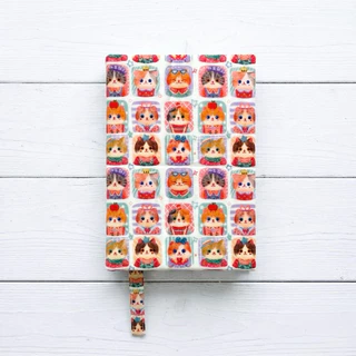 ปกหนังสือผ้าขนาด A5 / B6 ลายแมวการ์ตูนน่ารักๆ Horrak(ห่อรัก) Book cover