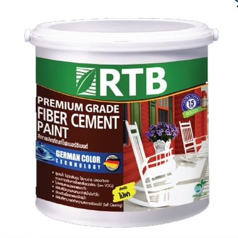 สีทาไม้ฝาไฟเบอร์ซีเมนต์ RTB (Premium Grade Fiber Cement Paint) สีน้ำอะครีลิคแท้ 100% FB (ขนาด 1ลิตร)