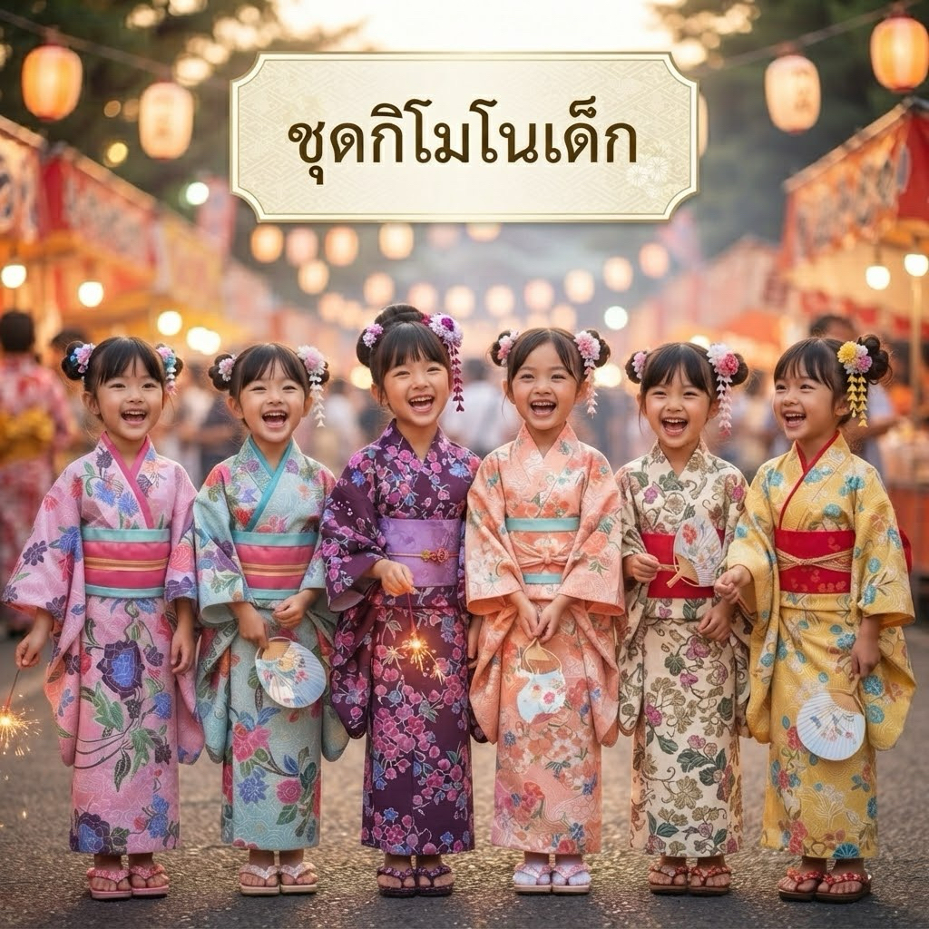 ชุดกิโมโนเด็ก ผ้าฝ้าย และผ้าไหมอิตาลี พรีเมียม – สวยหวาน น่ารักทุกคอลเลกชัน! 🌸✨** สินค้าส่งจากไทยค่ะ