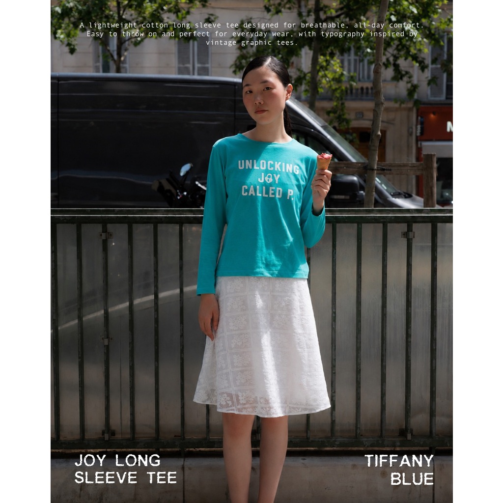 [Pre-Order จัดส่ง 22/09] Joy Long Sleeve Tee เสื้อยืดแขนยาวสกรีนลาย typography