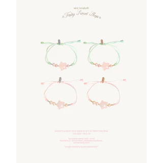 nice try studio - Sweet Candy Silk Bracelet สร้อยข้อมือไหมถัก หินแท้รูปดาว