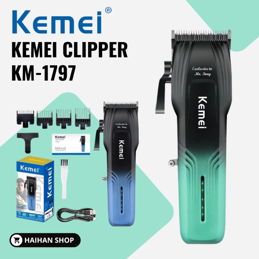 KEMEI ปัตตาเลี่ยนตัดผม รุ่น KM-1797 ตัว Clipper รอบหมุน 7500RPM พร้อมส่งจากไทย *ของเข้าใหม่*