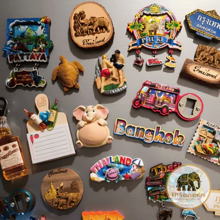 Thailand Souvenir Fridge Magnet แม่เหล็กติดตู้เย็น ของฝากประเทศไทย Bangkok Phuket Pattaya Elephant Tuk Tuk Thai Gift