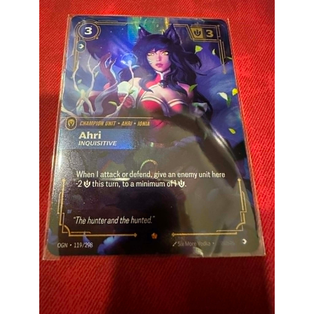 Ahri - Inquisitive Riftbound TCG League of Legends Card Game ระดับ Epic ชุด Origins