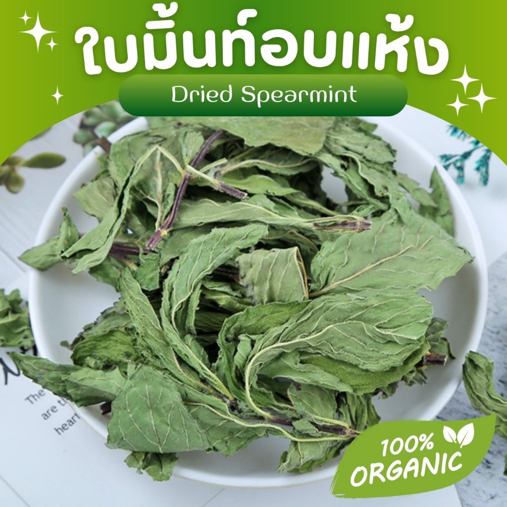 🌟ใบมิ้นท์อบแห้ง🌟 Paper Mint Leaves ขนมกระต่าย ขนมสัตว์ฟันแทะ ชาผลไม้ เกรดชงชา มีประโยชน์ หอม สะอาด Organic100%