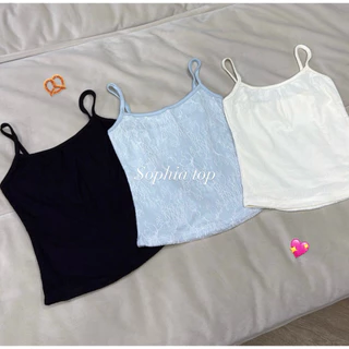 Sophia top - สายเดี่ยวลูกไม้ ทรง basic มีซับใน