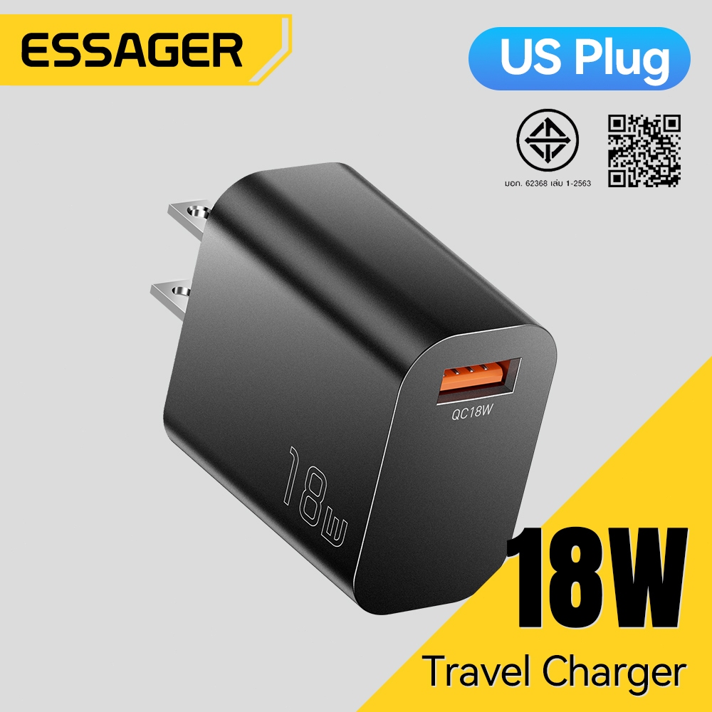 Essager USB ที่ชาร์จเร็ว 18W สำหรับโทรศัพท์