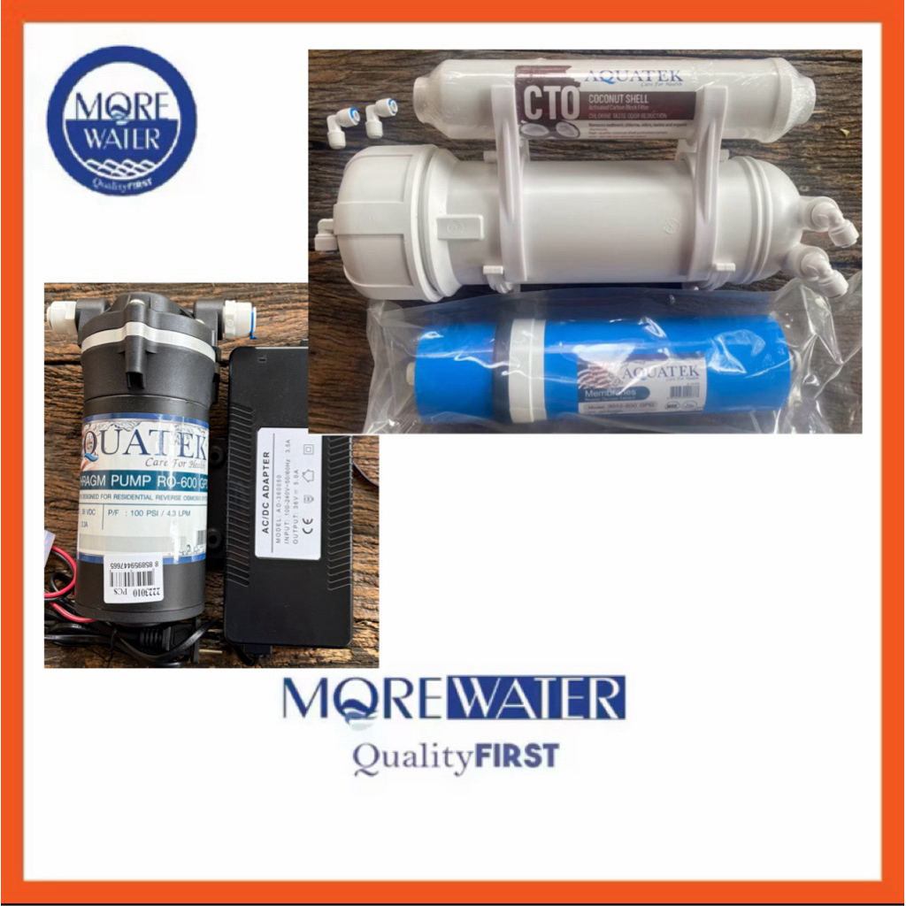 Set RO Premium Aquatek 600 GPD & Diaphragm pump