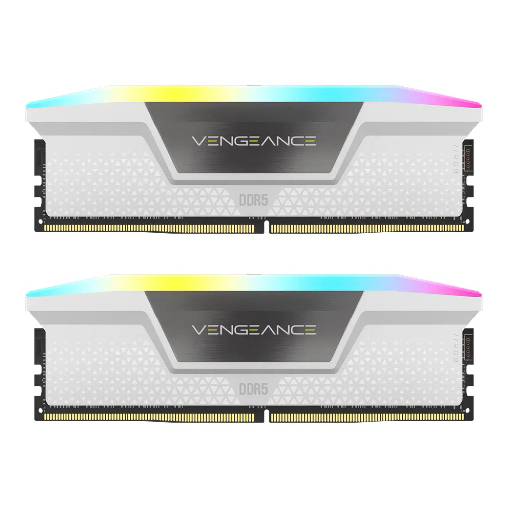 RAM 32GB (16GBx2) DDR5 5600MHz CORSAIR VENGEANCE RGB DDR5 (WHITE) (มือสอง)