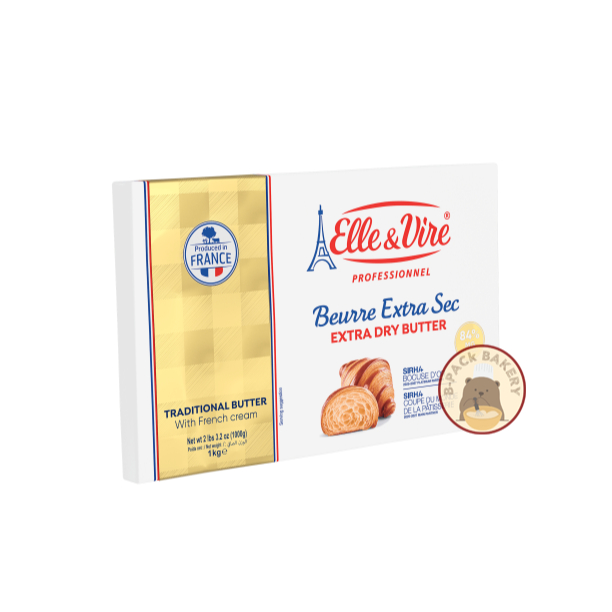 (ครัวซอง)(ส่งด่วน)(ส่งเย็น) แอล แอนด์ เวียร์ เอ็กซ์ตร้า ดราย บัตเตอร์ 84% Fat  Elle&Vire Extra Dry Butter 84%