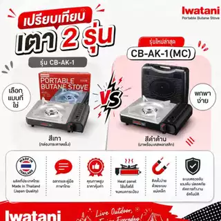 Iwatani เตาแก๊สกระป๋องรุ่น CB-AK-1(MC) ไฟแรง 3.4 kW (เคสพลาสติก)